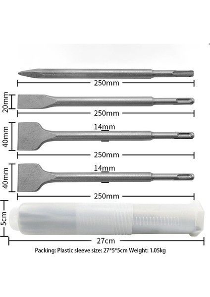 Elektrik Çekiç Keskin Yuvarlak Saplı Saçlı Düz Keski Etki Matkap Bit Seti Duvar Beton Tuğla Taşı Için Uygun (Yurt Dışından) fiyatları