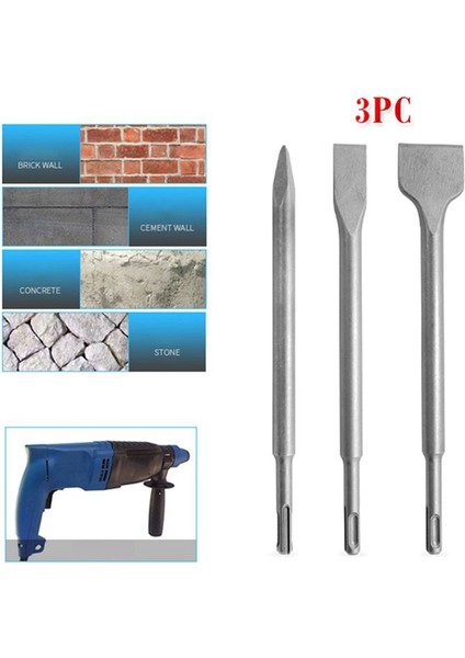 Elektrik Çekiç Keskin Yuvarlak Saplı Saçlı Düz Keski Etki Matkap Bit Seti Duvar Beton Tuğla Taşı Için Uygun (Yurt Dışından) fırsatları