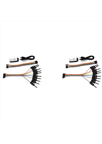 2x Test Klipsli Mantık Analizörü Jumper Wire Için Test Klasörü USB Saleae Için Dupont Kablosu 24M 8ch (Yurt Dışından)