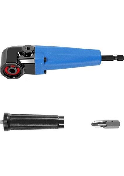 90 ° Dik Açılı Uzatma Sürücüsü Delme Açısı Adaptör Tornavida Hex Anahtarı Matkap Bit Soket Tutucu Güç Altına Blue (Yurt Dışından)