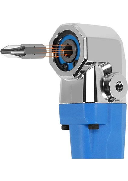 90 ° Dik Açılı Uzatma Sürücüsü Delme Açısı Adaptör Tornavida Hex Anahtarı Matkap Bit Soket Tutucu Güç Altına Blue (Yurt Dışından) modelleri