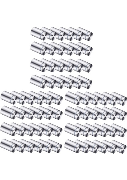 150 Paket Işaret Standoff Vidaları Reklam Vidaları Paslanmaz Çelik Duvar Sıkıştırma Montajlar Cam Akrilik Tırnak (1/2 x 1 Inç) (Yurt Dışından)