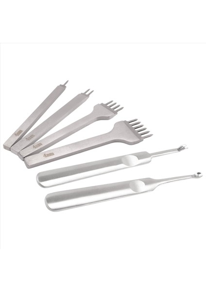 6pcs 1/2/4/6 Prong Dıy Döküm Dikiş Kesme Seti Deri Kenar Kaçış Diy Craft Aracı Endüstriyel Sınıf Beyaz Çelikler Deri Zanaat Kitleri - Sağlam Dayanıklı (4mm) (Yurt Dışından) modelleri