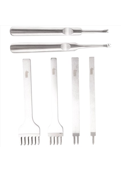 6pcs 1/2/4/6 Prong Dıy Döküm Dikiş Kesme Seti Deri Kenar Kaçış Diy Craft Aracı Endüstriyel Sınıf Beyaz Çelikler Deri Zanaat Kitleri - Sağlam Dayanıklı (4mm) (Yurt Dışından) fırsatları