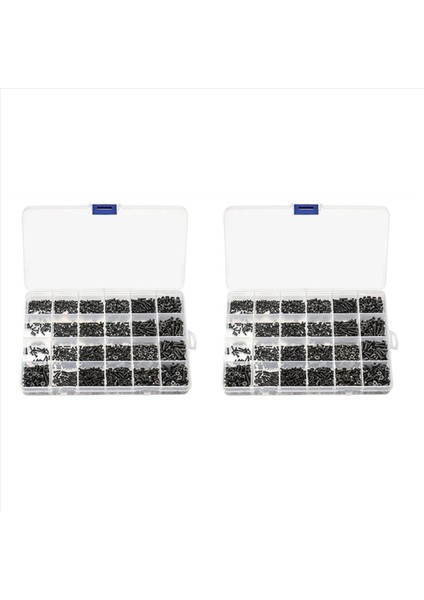 1440PCS Counterunk Düz Head Mini Vida Seti M1 4 M1 7 M2 M2 5 M3 Karbon Çelik Bilgisayar Defter Dizüstü Bilgisayar Vidaları Kiti (Yurt Dışından)