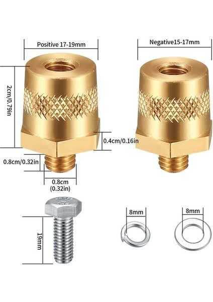 Pil Terminali Konektörleri Pil Sonrası Terminaller M8 Üst Veya Yan Terminal Şarj Direkleri Için Pil Kablosu Terminalleri (Yurt Dışından) fiyatları