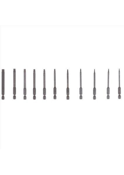 11PCS 75MM Manyetik S2 Çelik Tornavida Bitleri Hex Torx Head T6/T7/T8/T9/T10/T15/T20/T25/T27/T30/T40 (Yurt Dışından)