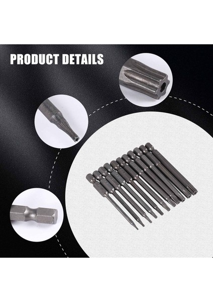 11PCS 75MM Manyetik S2 Çelik Tornavida Bitleri Hex Torx Head T6/T7/T8/T9/T10/T15/T20/T25/T27/T30/T40 (Yurt Dışından) indirimleri