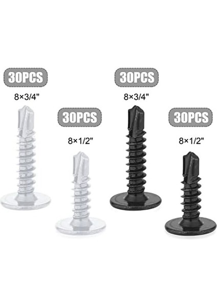 Metal Vidalar Kendi Kendine Dokunma 120P Paslanmaz Çelik Vidalar Set Çeşitli Düz Başlı (Yurt Dışından) fiyatları