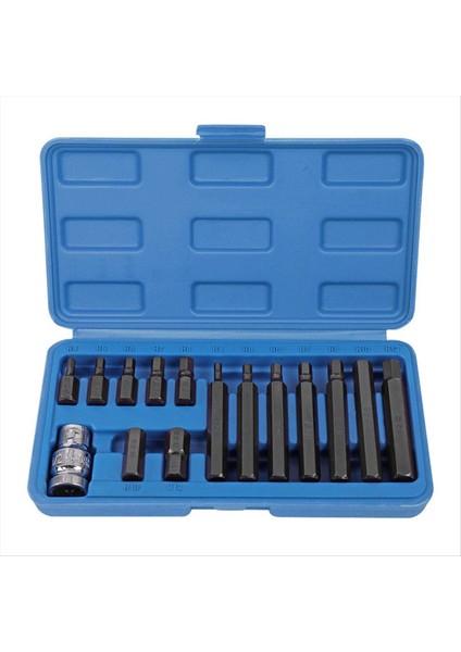 15 Parçalı Altıgen Soket S2 Tornavida Başı Altıgen Yıldız Tornavida Seti (Yurt Dışından)