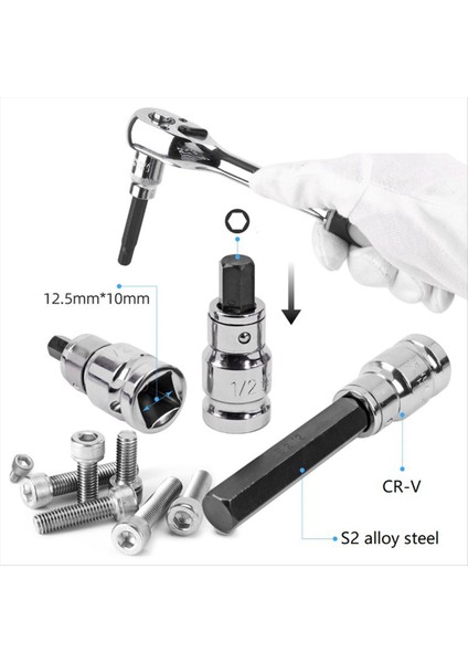 15 Parçalı Altıgen Soket S2 Tornavida Başı Altıgen Yıldız Tornavida Seti (Yurt Dışından) indirimleri