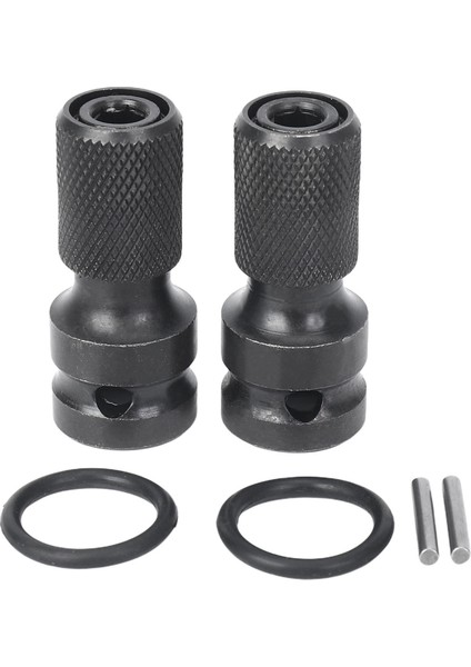 2 Paket 1/2 Kare Sürücü - 1/4 Altıgen Soket Adaptörü Hızlı Serbest Bırakma Çarpma Ratchet Anahtarı Için Chuck Dönüştürücü (Yurt Dışından)