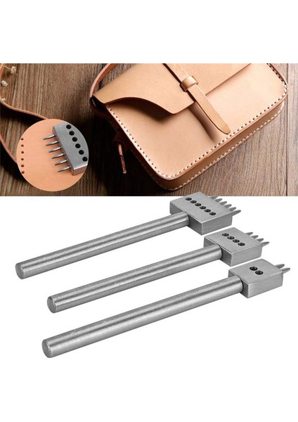 3pcs Deri Çatal Yumruk Alet Seti 2/4/6 Çatal Zanaat Dikiş Dikiş Dikiş Bağlama Deliği Yumruk Alet Deri Aletler (Yurt Dışından) fırsatları