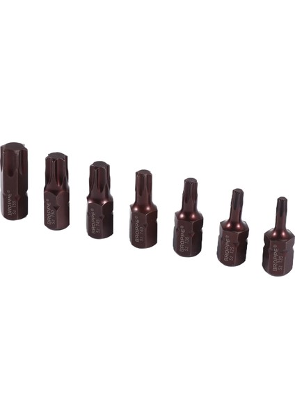 Broppe 7pcs T20-55 Torx Tornavida Bit S2 Çelik 10MM Hex Shank Etki Tornavida T20/T25/T30/T40/T45/T50/T55 (Yurt Dışından) fiyatları