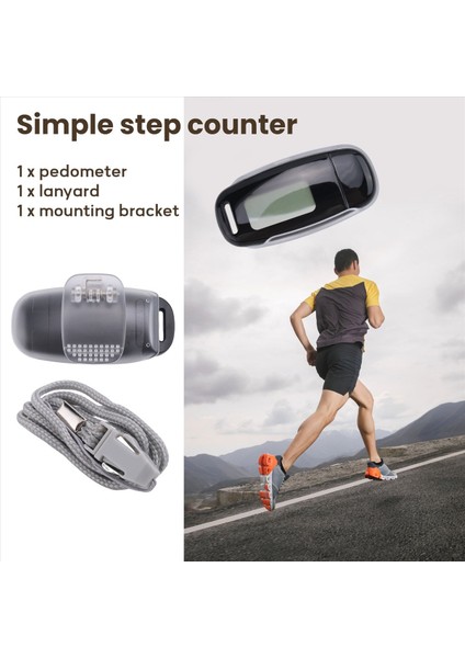 Basit Adım Sayacı Şarj Edilebilir Pil ile Yürüme 3D Pedometre Doğru Fitness Izleyici Dijital Pedometre Siyah (Yurt Dışından) fırsatları