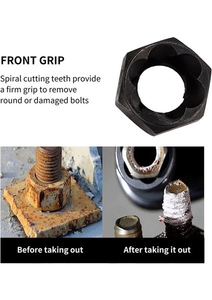 Kırık Somun Çıkarıcı 10 Parçalı Set Alüminyum Kutu Kırık Tel Cıvata Çıkarıcı Kafası Altıgen Vida Aleti Kısa Paragraf (Yurt Dışından) modelleri