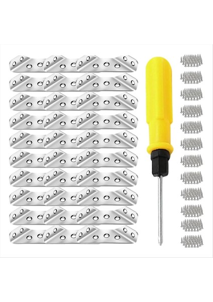 Evrensel Paslanmaz Çelik Mobilya Köşe Konnektörü Tırnaklar Tornavida A Ahşap Için Metal Açılı Parantez (Yurt Dışından)