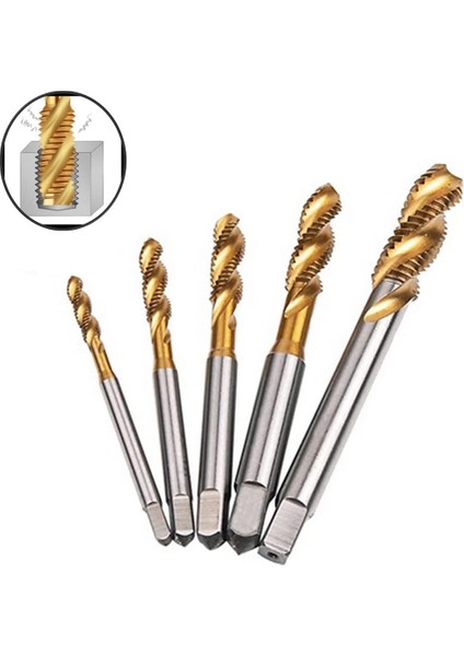 10 Adet Makine Vidası Musluk Seti Spiral Flüt Matkap Muslukları Metrik M3-M8 ve Spiral Sivri Musluklar M3-M8 Iplik Dokunma Aracı (Yurt Dışından) fiyatları