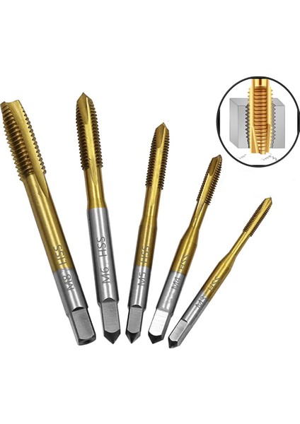 10 Adet Makine Vidası Musluk Seti Spiral Flüt Matkap Muslukları Metrik M3-M8 ve Spiral Sivri Musluklar M3-M8 Iplik Dokunma Aracı (Yurt Dışından) fırsatları