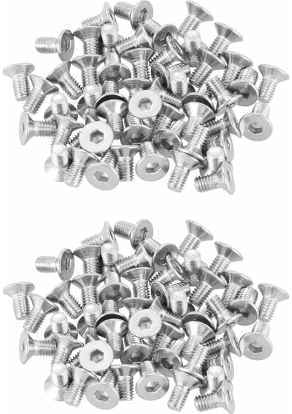 M3 x 6mm Altı Soketi Sayacı Düz Baş Vidalı Cıvatalar 100 Pcs (Yurt Dışından)