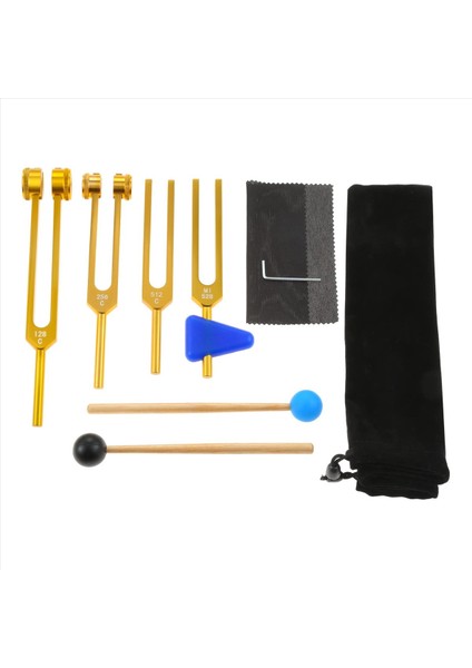 Tuning Fork 128Hz 256Hz 512Hz 528Hz Ses Iyileştirme Müzik Aleti Terapi Ses Titreşim Araçları Için Set (Yurt Dışından)