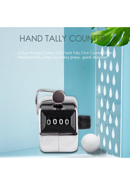 4 Haneli Numara Tıklatıcı Golf El Taksitli Sayaç Gümüşü Tıklayın (Yurt Dışından) fiyatları
