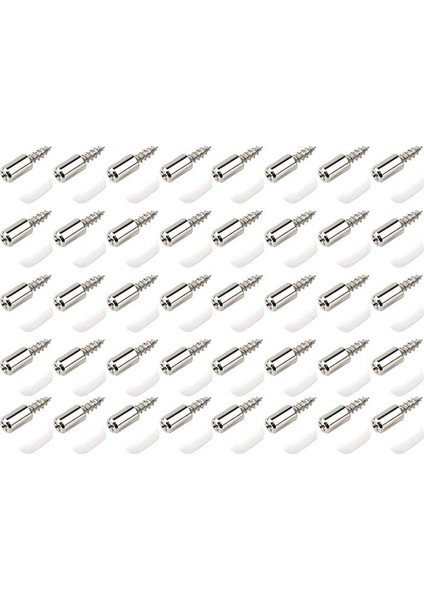 Kendi Kendine Dokunma Vidaları Dolap Laminat Destek Punching Olmayan Fıçı Tahtası Tutucu Raf Tutucu Çelik Pimi Peg Beyaz ve Gümüş A (Yurt Dışından)