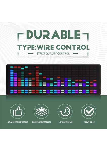 LED Müzik Spektrum Ritim Işıkları Ses Sensörü 1624 Rgb Atmosfer Seviye Göstergesi Saat Ekranlı (Tel Kontrolü) (Yurt Dışından) indirimleri