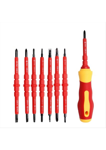 14IN1 Yalıtımlı Tornavida Seti Manyetik Tornavida Takım Kiti Elektrikçi Çok Fonksiyonlu Değiştirilebilir Tornavidalar (Yurt Dışından)