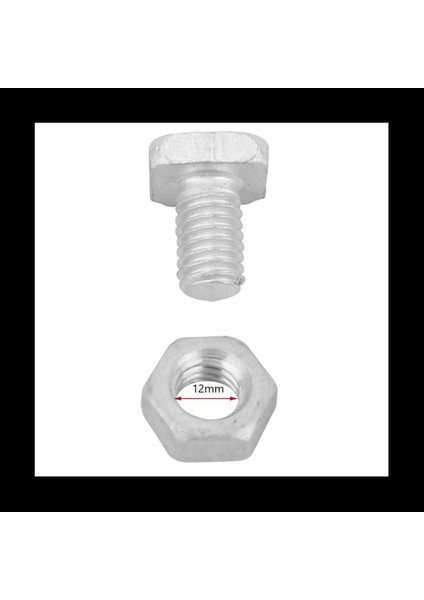 200 Pcs M6X12MM Sera Fındık ve Cıvatalar Kare Kafa Cıvataları Fındık Sera Onarım Kiti Yedek Bahçe Malzemeleri (Yurt Dışından)