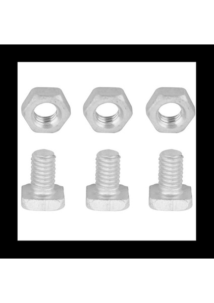 200 Pcs M6X12MM Sera Fındık ve Cıvatalar Kare Kafa Cıvataları Fındık Sera Onarım Kiti Yedek Bahçe Malzemeleri (Yurt Dışından) fiyatları
