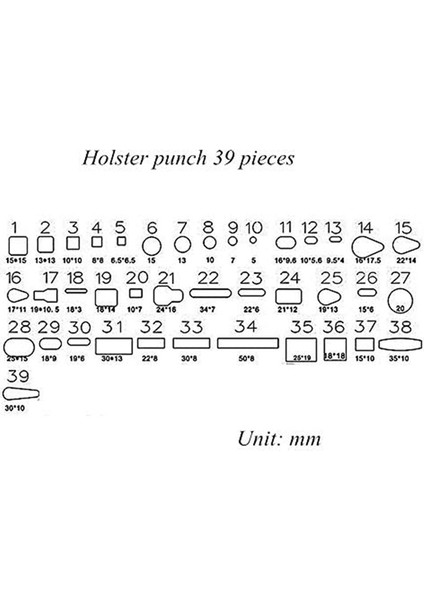 Deri Delme Aletleri 39 Parça Deri Delik Içi Boş Yumuruz Kesici Diy Aletleri Metal Kemer Plastik Kutu (Yurt Dışından) indirimleri