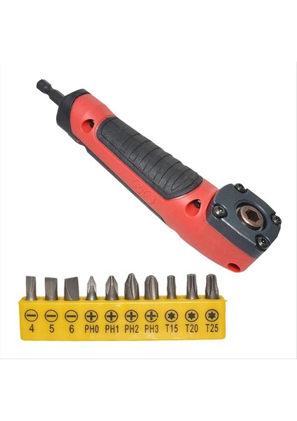 1/4 Direksiyon Köşesi Matkap Elektrikli Tornavida Sağ Açılı Köşe Çalışma Aracı 10 Parti ile (Yurt Dışından)