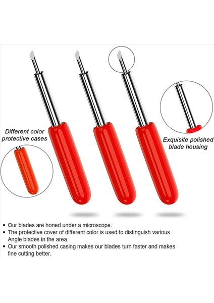 100PCS Yedek Kesme Bıçakları Cricut Air 2 /air 3 /maker Ifadesi 45 Derece Standart Ince Point Bıçakları (Yurt Dışından) fiyatları