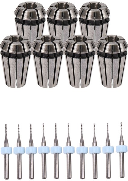 7pcs 1-7mm ER11 Kolet Chuck Tool Bitler Tutucu Yaylı Yahudi 10 Pcs Pcb Freze Kesici 1mm Balık Tail Freze Kesici (Yurt Dışından)