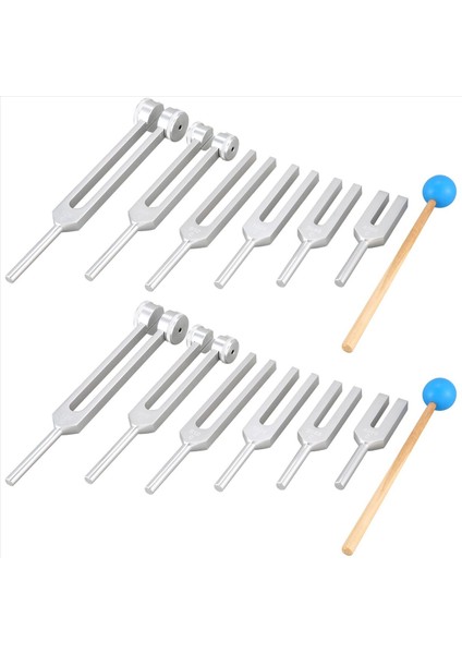 12PCS/SET Alüminyum 128Hz-4096Hz Ayar Çatal Kiti Şifa Ses Titreşimi (Yurt Dışından)