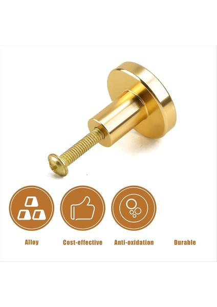 8pcs Dolap Düğmeleri Yuvarlak Şifa Çekme Düğmesi Gardırop Çekme Kapısı Kolu 8 Vidalı Çekmeceli Çekmece Mutfak Altın (Yurt Dışından) fiyatları