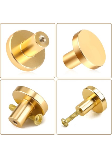 8pcs Dolap Düğmeleri Yuvarlak Şifa Çekme Düğmesi Gardırop Çekme Kapısı Kolu 8 Vidalı Çekmeceli Çekmece Mutfak Altın (Yurt Dışından) modelleri