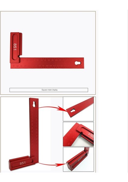 200MM Alüminyum Dik Açı Cetveli Ağaç Işleme Yükseklik Cetveli Inç Dik Açı Cetvel (Yurt Dışından) indirimleri