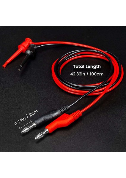 10PCS Test Kancası Tel Istiflenebilir Muz Fişine Mini Kapmak Multimetre Test Kurşun Seti Esnek Tel 600V/5V 39 Inç (Yurt Dışından) fiyatları