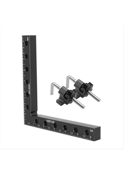 Ahşap Işleme Ayarlanabilir Köşe Kelepçesi Cetvel Alüminyum Dik Açılı Kelepçe L Şeklinde Yardımcı Fikstür Konumlandırıcı Klip-3pc (Yurt Dışından)