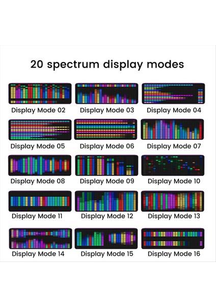 LED Müzik Spektrumu Ekran Rgb Açık Renkli Spektrum Pikap Atmosfer Lambası Ses Kontrol Seviyesi Göstergesi (Yurt Dışından) indirimleri