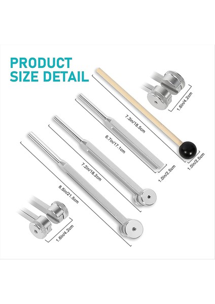Tuning Fork Seti (128Hz 256Hz 512Hz) Çakra/ Şifa/ Ses Terapisi Enstrümanları Için Çatallar (Yurt Dışından) fiyatları