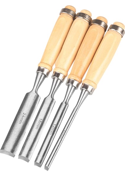 4 Ahşap Keski Seti Yuvarlak Kavisli Keski Seti Cr-V Çelik Yarım Daire Biçimli Kenar 6mm/12 Mm/18 Mm/24 mm Dıy El Sanatları Için (Yurt Dışından)