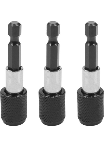 3x 1/4 Inç Darbe Tahriki Hex Shank Hızlı Bırakma Değişikliği Tutucu Bit Matkap Ayakkma Adaptörü (Yurt Dışından)