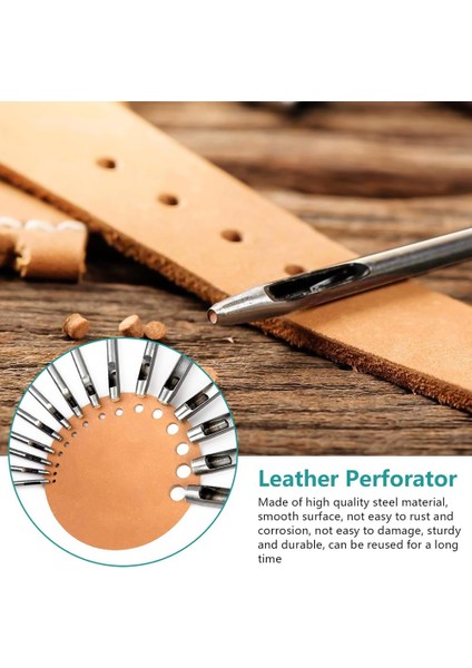 15 Parçalı Delik Yumruk Seti Deri Yumruk Seti 0 5 mm Ila 6 mm Deri Için 1 Lastik Çekiçle Yuvarlak Çelik Içi Boş Yumruk Seti (Yurt Dışından) modelleri