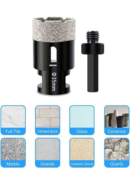 Kuru Elmas Çekirdek Matkap Bitleri Porselen Seramik Karo Granit Mermer Taş Tuğla Vakum Lehimlenmiş 20MM Fayans Deliği Testereleri (Yurt Dışından) fırsatları