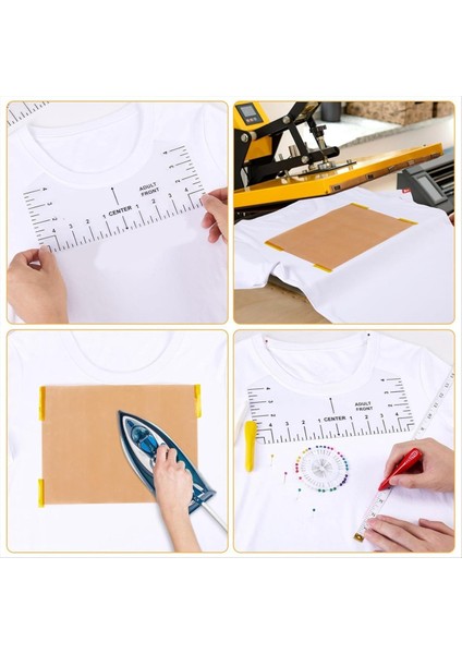 18 Adet Süblimasyon Aksesuarları Tişört Cetvel Kılavuzu Vinil Hizalama Aracı Isı Pres Tabaka Çubuk Isıya Dayanıklı Bant (Yurt Dışından) indirimleri
