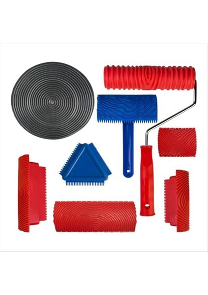 Ahşap Tahıl Alet Seti Basılı Sanat Ahşap Tahıl Aletleri Doku Silindiri Iç Duvar Diy Tasarım Dekorasyonu Için Doku Araçları (Yurt Dışından)