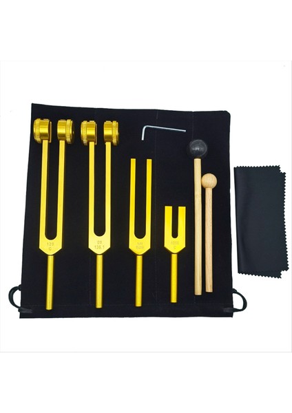 4pcs Tuning Fork Seti Müzik Çakra Için Çatal Tuning Ses Terapisi Vücudu Zihni ve Ruhu Uyumda Tutun (Yurt Dışından)